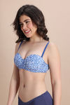 Zivame Print Paradise Padded Regular Wired 3/4th Coverage Strapless Bra - Blue Animal Print — thumbnail 2